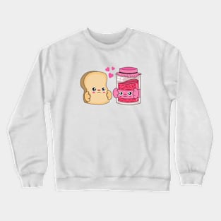 All i need is bread and jam, Kawaii bread and jam cartoon. Crewneck Sweatshirt